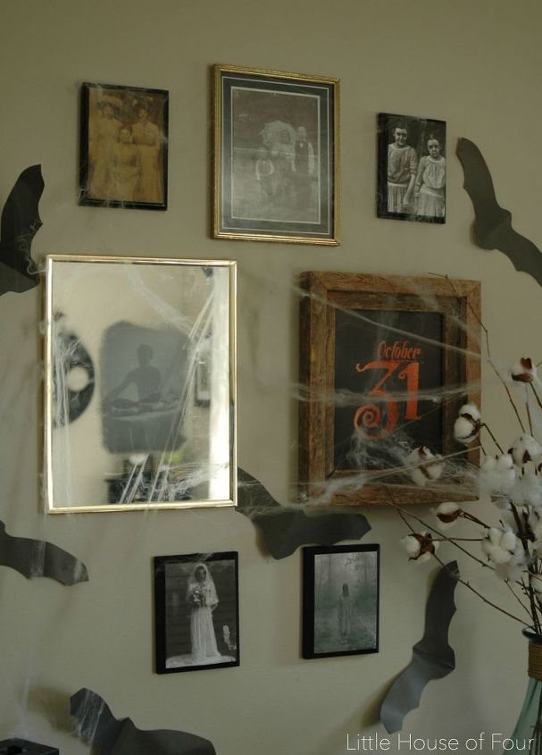galera de fotos de halloween barata con espejo espeluznante hecho a mano