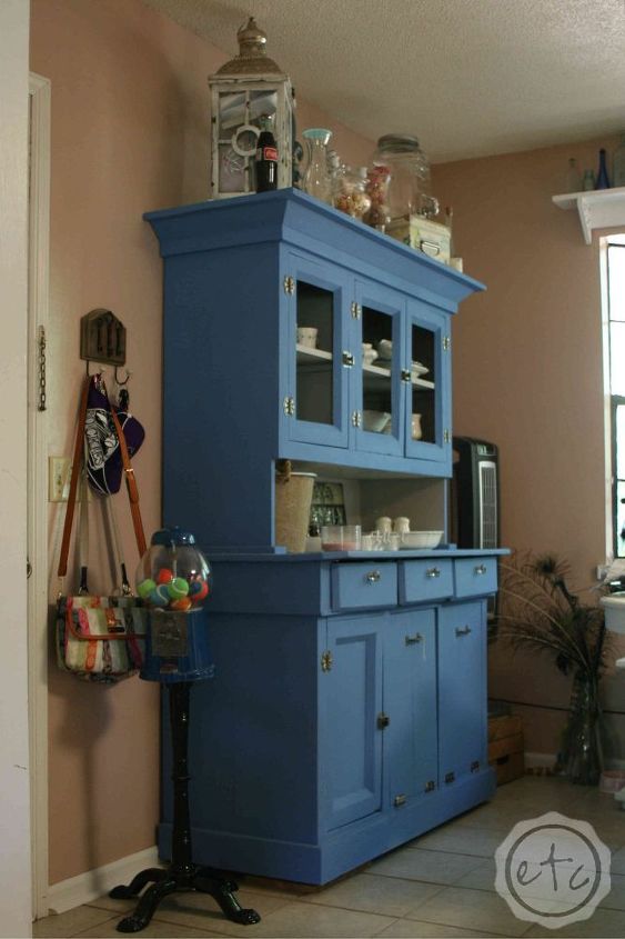 painted furniture china cabinet antique blue, painted furniture