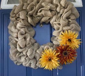 diy burlap wreath, crafts, wreaths