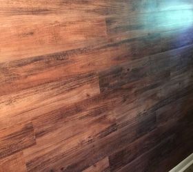 faux wood wall, bathroom ideas, diy, wall decor