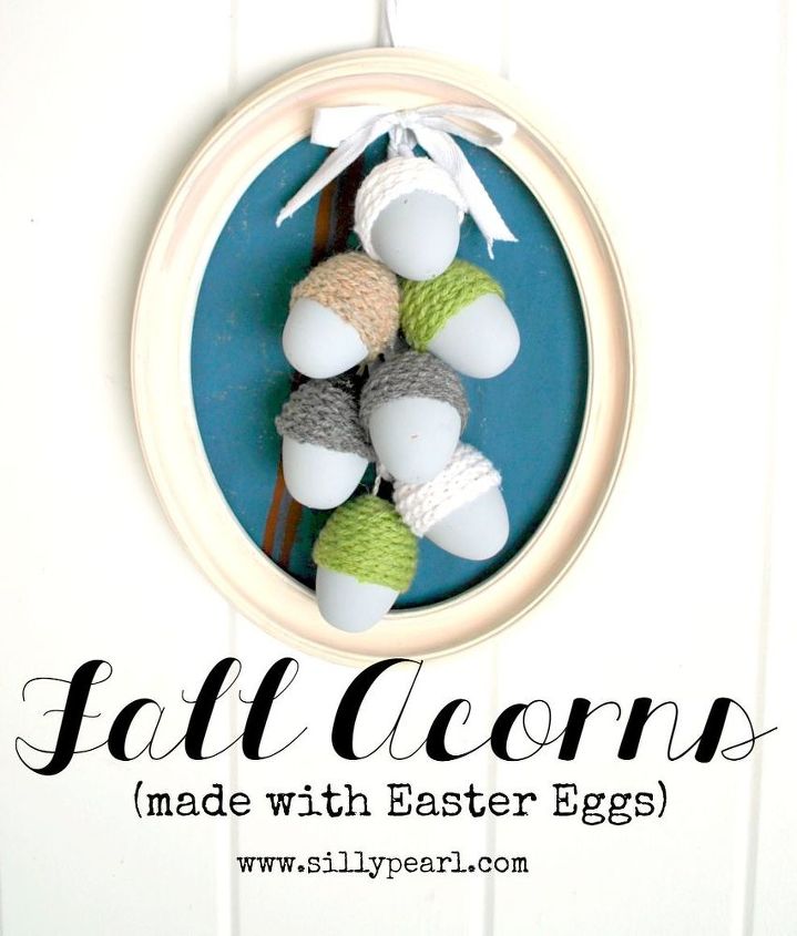 make fall acorns from plastic easter eggs, crafts, seasonal holiday decor