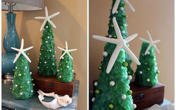 DIY Sea Glass Christmas Trees
