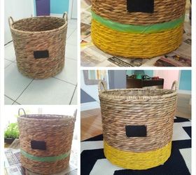 jazz up that wicker basket colour block style, crafts