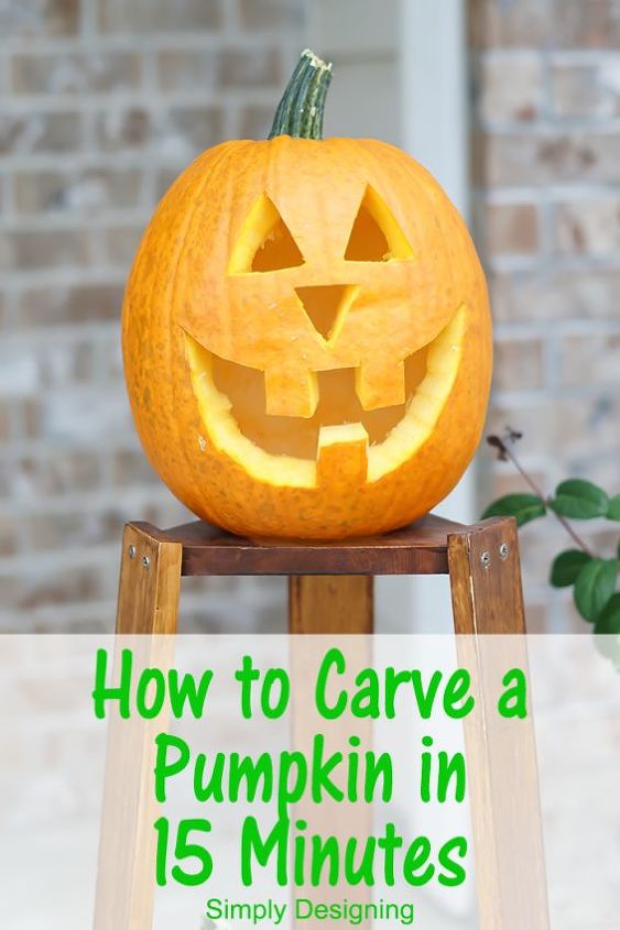 how to carve a pumpkin in 15 minutes or less, crafts, how to, seasonal holiday decor