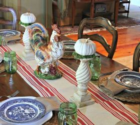 s 10 easy breezy ways to bring fall into every room, home decor, seasonal holiday decor, Mix Tableware Colors in the Dining Room