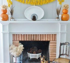 s 10 easy breezy ways to bring fall into every room, home decor, seasonal holiday decor, Add a Strand of Tassels to Your Mantel
