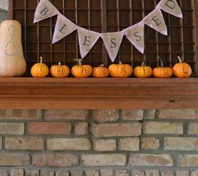 s 10 easy breezy ways to bring fall into every room, home decor, seasonal holiday decor, Add Mini Pumpkin Messages to the Living Room