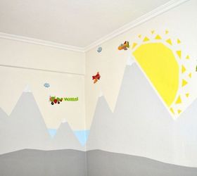 kids room makeover happy mountains happy planes, bedroom ideas, home decor, painting, wall decor