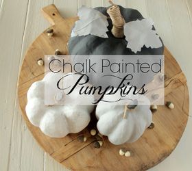 chalk painted pumpkins, chalk paint, crafts, halloween decorations, seasonal holiday decor