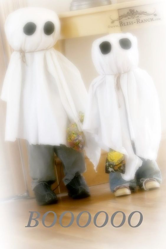 diy halloween ghosts using recycled clothes, crafts, halloween decorations, seasonal holiday decor