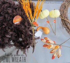 spooky owl wreath for halloween, crafts, halloween decorations, seasonal holiday decor, wreaths, Everything you need for this project