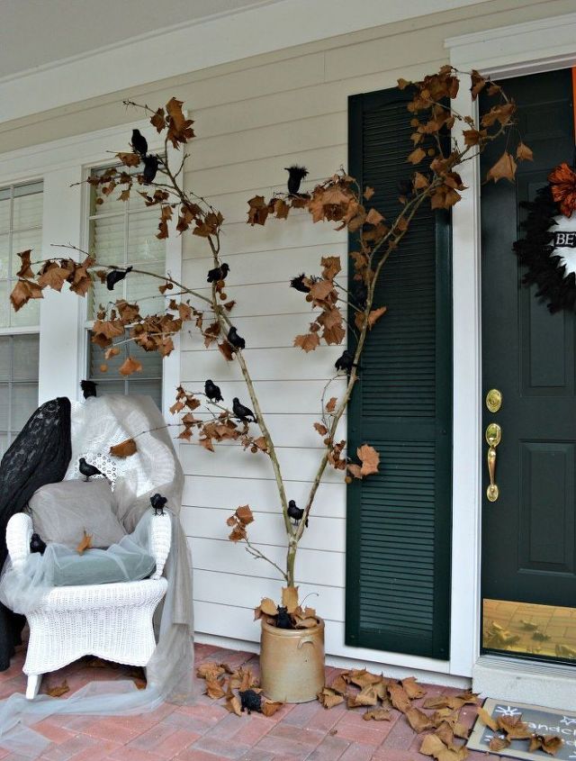 birds have invaded for halloween, halloween decorations, seasonal holiday decor