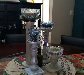 thrift store glass to centrepiece class, crafts, repurposing upcycling, seasonal holiday decor
