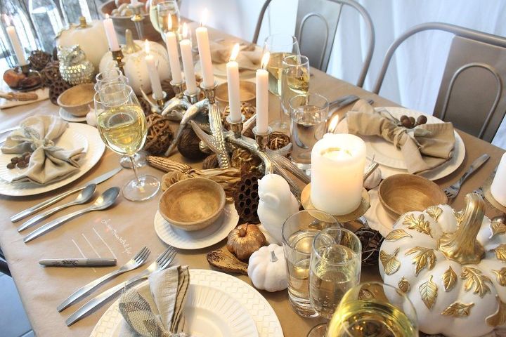 how to create the perfect neutral thanksgiving tablescape, how to, seasonal holiday decor, thanksgiving decorations