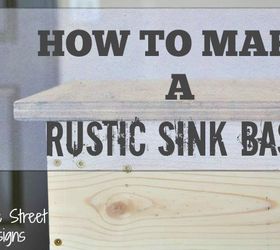 how to make a rustic sink base, bathroom ideas, diy, how to, woodworking projects