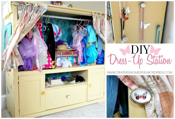 diy dress up station, closet, entertainment rec rooms, organizing, repurposing upcycling