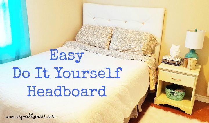 simple diy tuffed headboard, bedroom ideas, crafts, diy