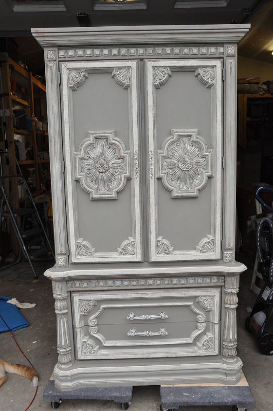 french country dreamy armoire, chalk paint, painted furniture