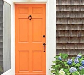 that orange door, curb appeal, doors