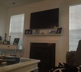 mounted tv mantel distress how do you decorate
