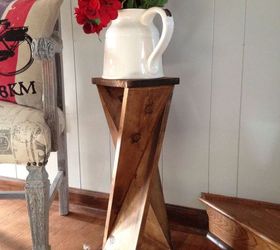 diy twisty side table, diy, woodworking projects