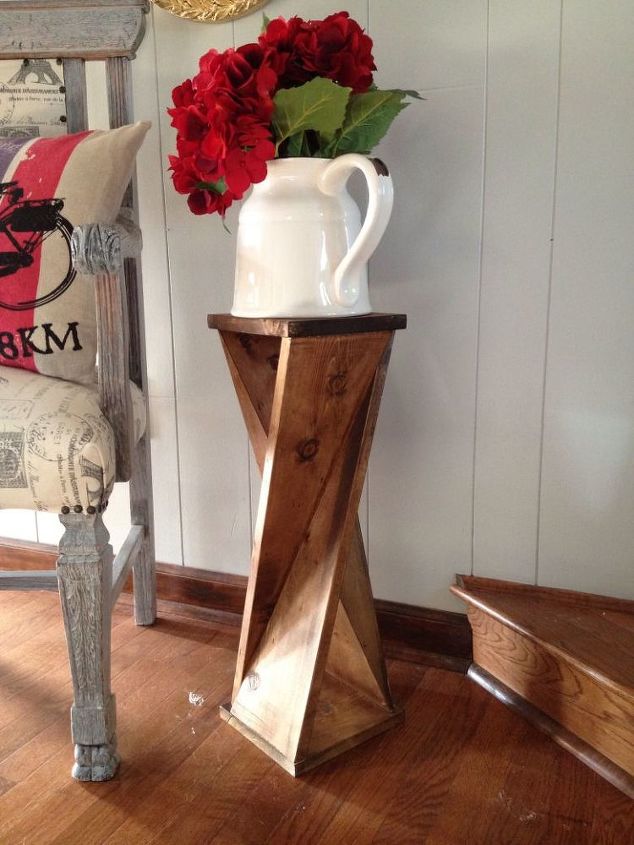diy twisty side table, diy, woodworking projects