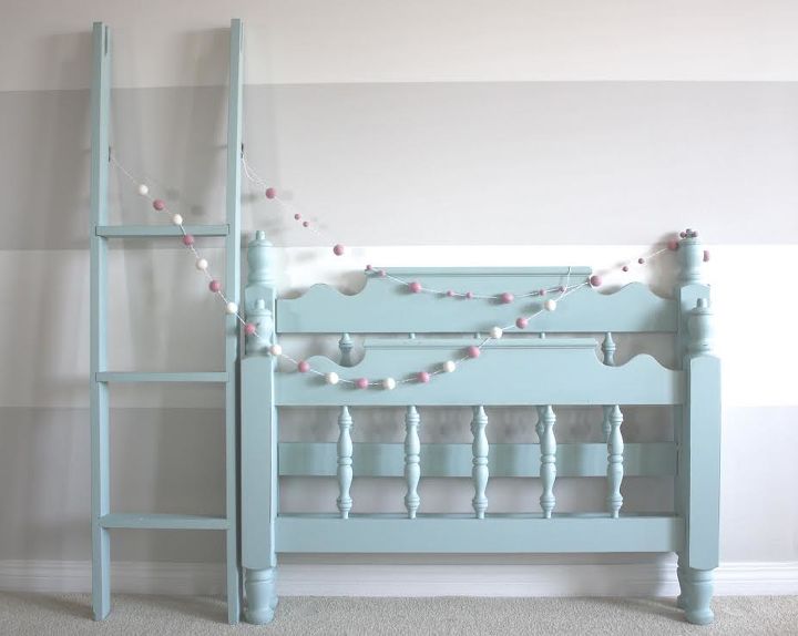 beautiful blue bunk beds, bedroom ideas, diy, painted furniture, repurposing upcycling