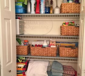 how to organize a narrow shallow linen closet, closet, how to, organizing