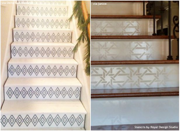 la ltima tendencia en decoracin del hogar escaleras con plantillas