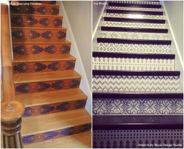 la ltima tendencia en decoracin del hogar escaleras con plantillas