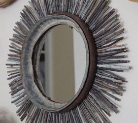 twig mirror, crafts, home decor, repurposing upcycling, wall decor