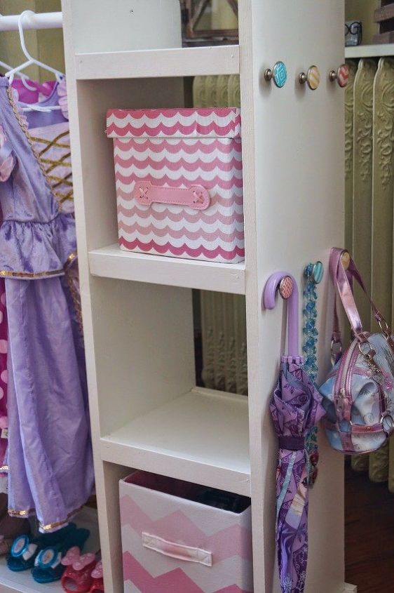 diy dress up storage center, diy, painted furniture, repurposing upcycling, storage ideas, I love this shelf section for accessories