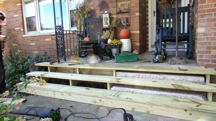 diy updating our porch to 2015 stage 1, concrete masonry, diy, outdoor living, patio, seasonal holiday decor