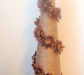 jute pinecone flower tree, crafts