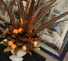 how to make a fall centerpiece with magnolia leaves, home decor, how to, seasonal holiday decor
