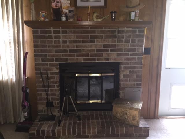 q i need some help spicing up this fireplace, fireplace makeovers, fireplaces mantels, home decor, wall decor, This shows the paneling with the fireplace