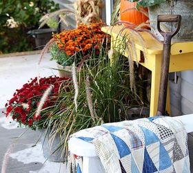 fall porch decor farmhouse style, crafts, home decor, porches, seasonal holiday decor
