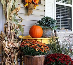 fall porch decor farmhouse style, crafts, home decor, porches, seasonal holiday decor