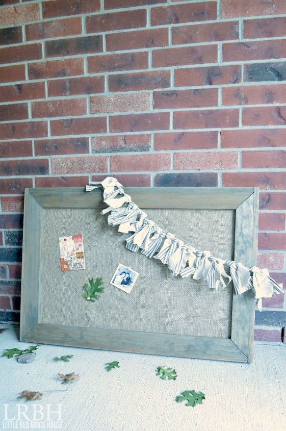 framed burlap bulletin board, crafts, diy, organizing