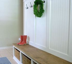 mudroom de entrada diy