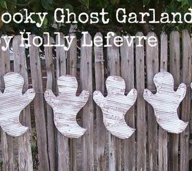 easy ghost garland, crafts, halloween decorations, home decor