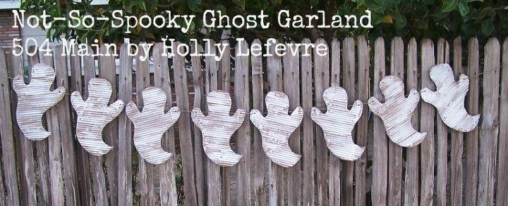 easy ghost garland, crafts, halloween decorations, home decor