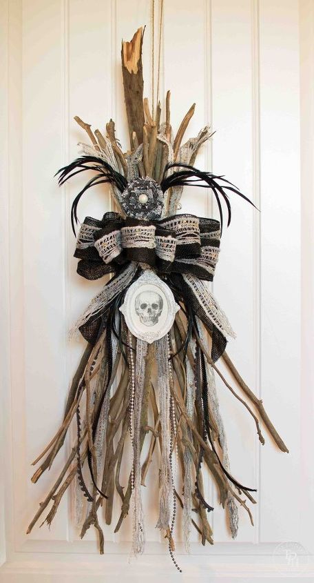 witches broomstick halloween swag tutorial, halloween decorations, how to, seasonal holiday decor