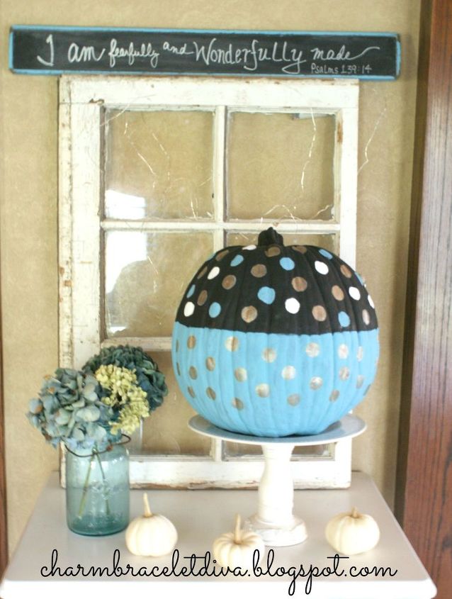 how to paint faux polka dot pumpkins, crafts, halloween decorations, how to, seasonal holiday decor