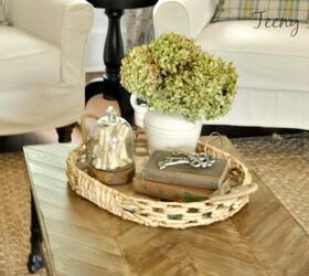 diy chevron coffee table makeover, painted furniture, repurposing upcycling, rustic furniture, woodworking projects