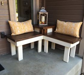 DIY Corner Bench With Built In Table Hometalk   Diy Corner Bench With Built In Table Diy Outdoor Furniture Painted Furniture 