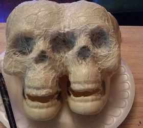 dollar store skulls tricked out, crafts, decoupage, halloween decorations