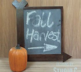 s here s how insanely creative people get ready for holiday guests, home decor, seasonal holiday decor, woodworking projects, Arrow Chalkboard