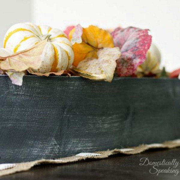 s here s how insanely creative people get ready for holiday guests, home decor, seasonal holiday decor, woodworking projects, Rustic Pumpkin Planter
