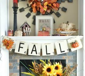s here s how insanely creative people get ready for holiday guests, home decor, seasonal holiday decor, woodworking projects, Fall Scrabble Banner